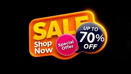 Enticing 3D Sale Banner Animation to Captivate Buyers for Maximum Promotional Impact