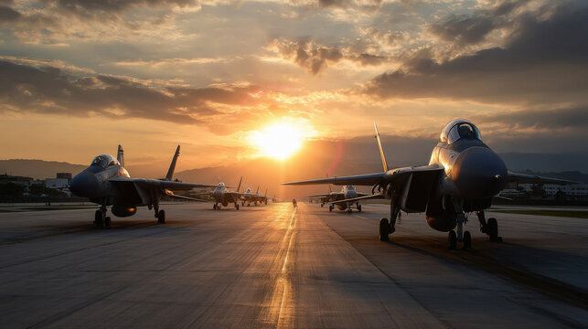 fighter jet on runway