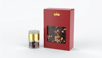 Dryfruit's luxurious packaging concept that blends modern elegance with a box design," AI generator "
