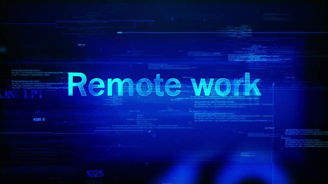 Remote work trend words in the economy