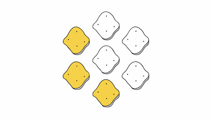 Pattern of Yellow and White Crackers