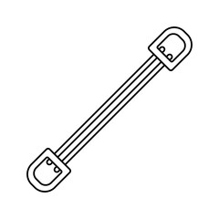 Resistance band line flat icon editable stroke vector image