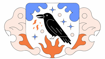Mystical Raven Crest