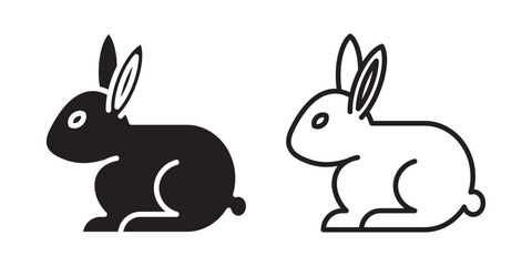 Obraz premium Rabbit icon on white background