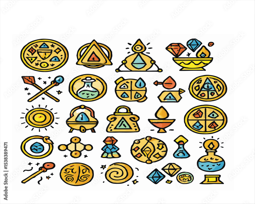 Poster a versatile set of vector web design icons, perfect for business internet buttons or a fun halloween