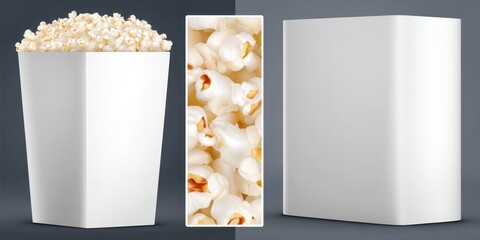 Popcorn box mockup banner
