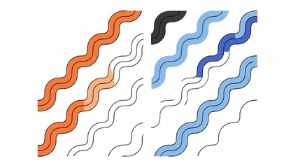 Abstract Wavy Lines Pattern Background