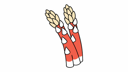Cartoon Red Asparagus