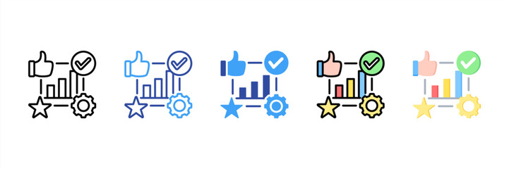 Fototapeta premium Good Business Multi Style Icon Set