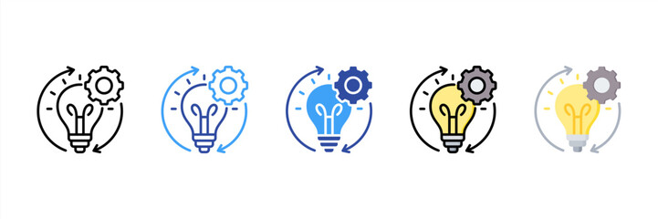 Lean Management Multi Style Icon Set
