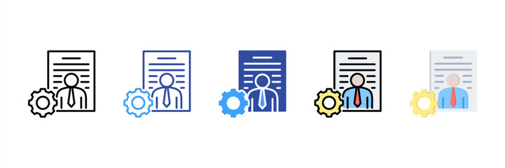 Job Description Multi Style Icon Set