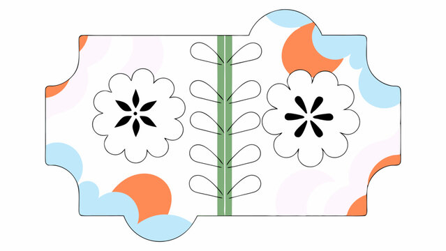 Floral Pattern Bookmark Design