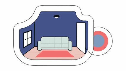 Cozy Living Room Interior Design Illustration