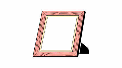 Pink Wooden Picture Frame Mockup