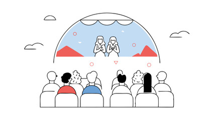 Audience Watching Performance on Stage