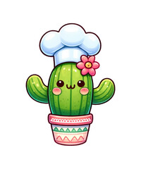 A vibrant vector illustration showcases a garden's flora with a charming basket of spring flowers, a potted cactus, and a leafy plant