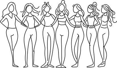 Minimalist One Line Woman  Drawing