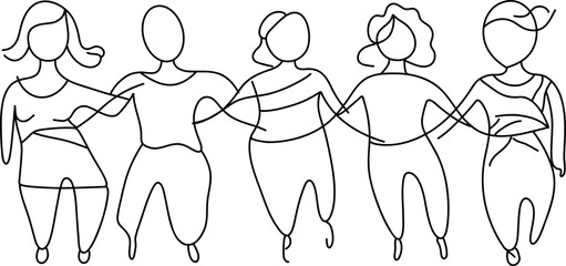 Minimalist One Line Woman  Drawing