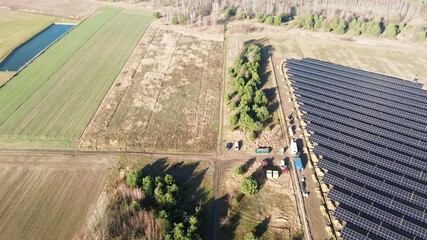Civil engineering solar farm development field