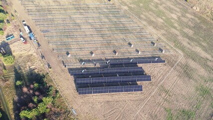 Industrial solar panel field renewable energy project