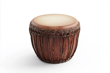 drum, a traditional musical instrument covered in an antique layer of wood