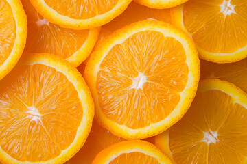 Isolated, sweet orange slices create a fresh, juicy citrus background