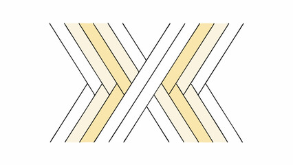 Abstract Geometric Pattern with Yellow and White Stripes