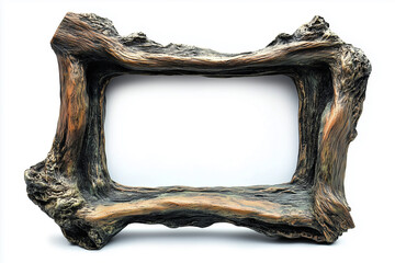 Antique stone frame decorated with vintage carved wood edges, perfect for old paintings or art decorations