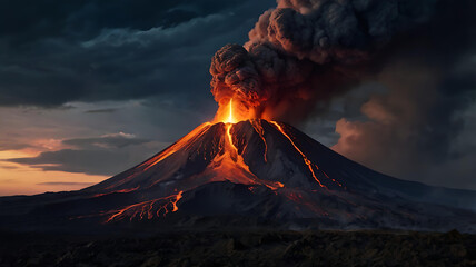 Eruption of a Volcano Fiery spectacle of nature's power