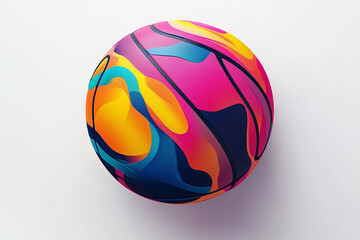 Fototapeta premium Vector illustration of an isolated orange basketball, a symbol of the game and competition