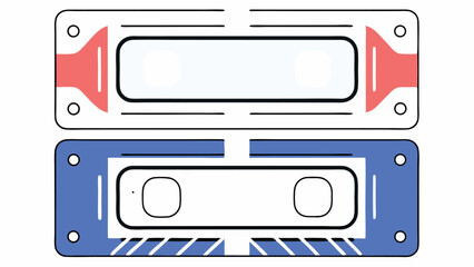 Retro Cassette Tape Illustration