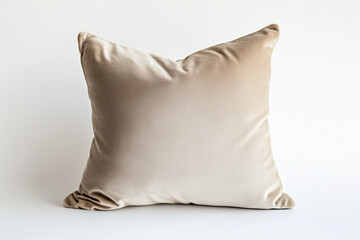 Isolated new white cotton pillow for comfortable home bedroom bedding decor