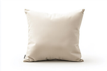 Isolated new white cotton pillow for comfortable home bedroom bedding decor