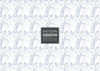 Seamless Hand-Drawn Floral Pattern for Fabric and Wallpaper Design