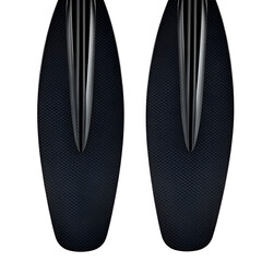 A professional rowing oar with a carbon fiber shaft, isolated on a empty plain background