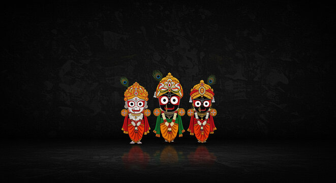 Rath Yatra car festival in Puri, Orissa, IndiaRath Yatra means Chariot Festival. with text subh rath yatra means happy rath yatra, peoples are celebrating the festival