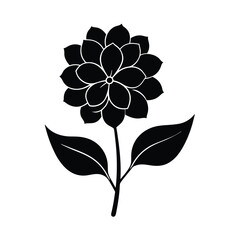 Lilac flower vector silhouette