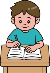 勉強をしている子どものイラスト
Illustration of children studying