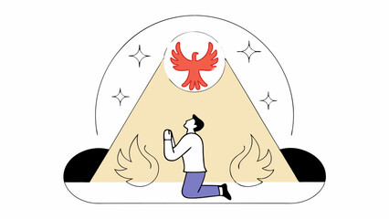 Man Praying to Phoenix