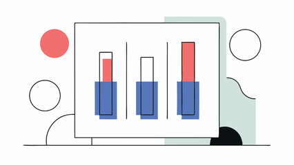 Abstract Bar Graph Minimalist Design