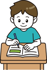 勉強をしている子どものイラスト
Illustration of children studying
