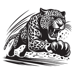 Jaguar jumping image vector