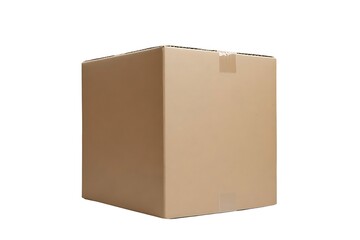 Cardboard box for shipping and moving isolated on white stock photo image