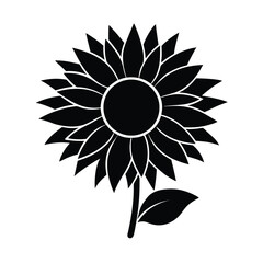 Sunflower vector silhouette