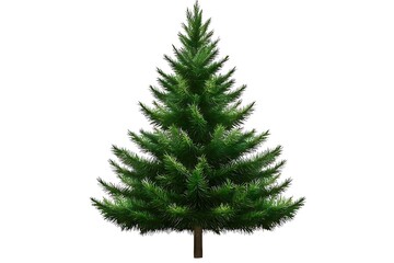 Fototapeta premium Isolated christmas tree evergreen pine fir spruce holiday season festive decor