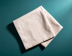 Napkin on teal background