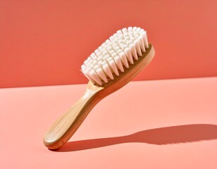 Elegant Wooden Hairbrush with Firm Bristles for Effortless Detangling