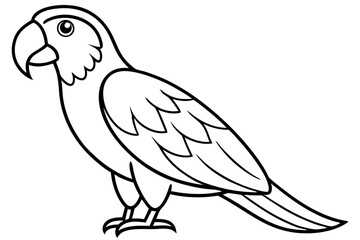 Fototapeta premium Simple Macaw Line Art