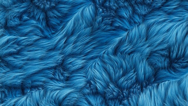 3d rendering, abstract background of animal fur, blue short hair, hairy texture
