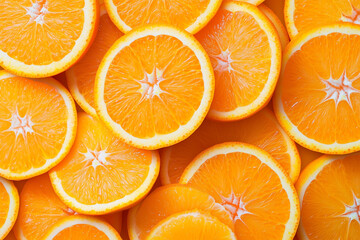 Fototapeta premium Healthy and fresh citrus fruit: juicy orange slices on a white background